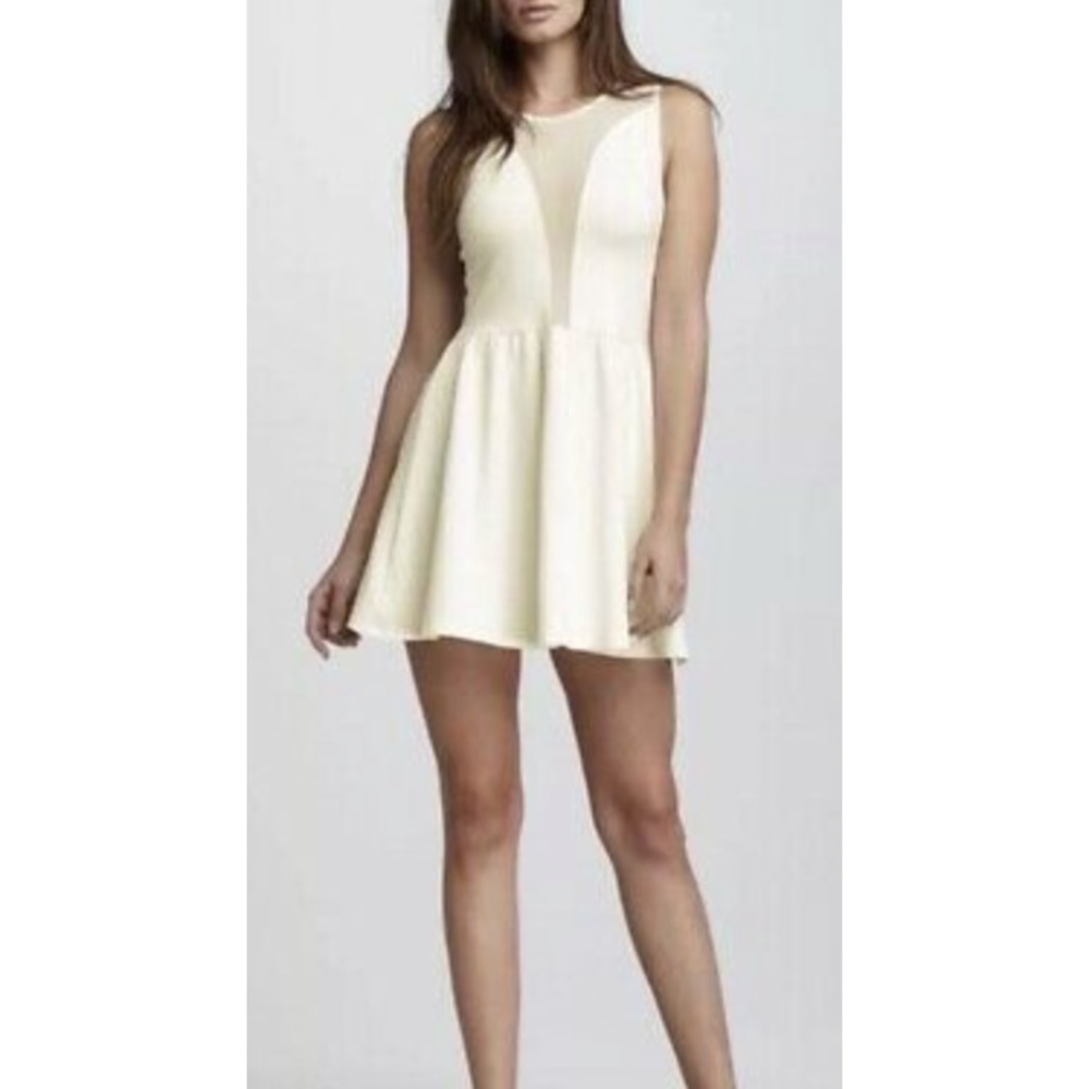 For Love & Lemons Cream Lulu Skater Dress